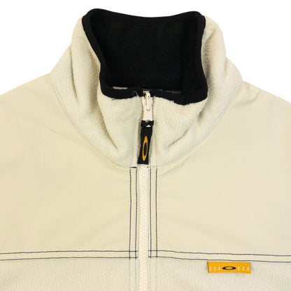 Vintage 2000s Oakley Zip Up Fleece Gilet Size M | Medium, Cream