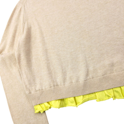 Vintage 2010 Miu Miu Frill Trim Cropped Jumper Womens Size M