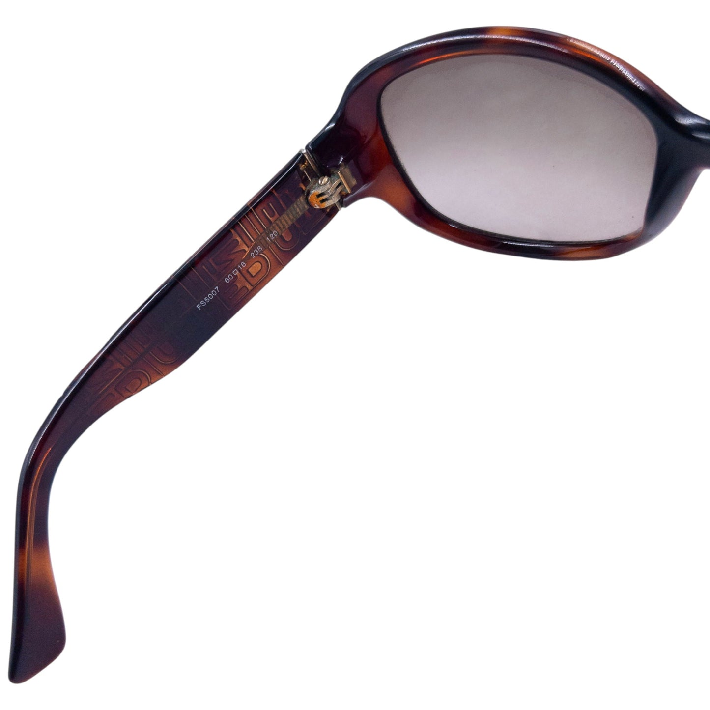 Vintage Fendi Embossed Monogram Tortoise Shell Sunglasses