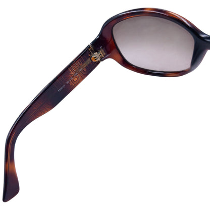 Vintage Fendi Embossed Monogram Tortoise Shell Sunglasses