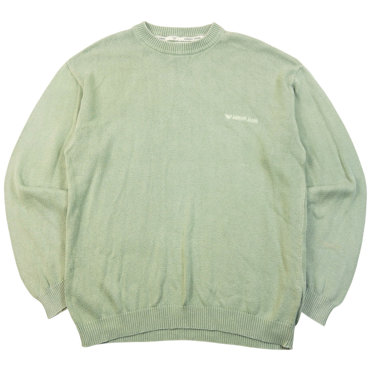Vintage 90s Armani Jeans Knit Jumper Size M | Medium, Green