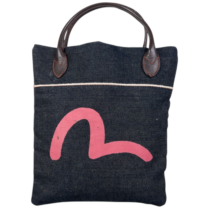 Vintage Evisu Gull Japanese Denim Handbag | O/S, Navy