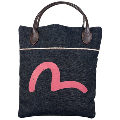Vintage Evisu Gull Japanese Denim Handbag | O/S, Navy