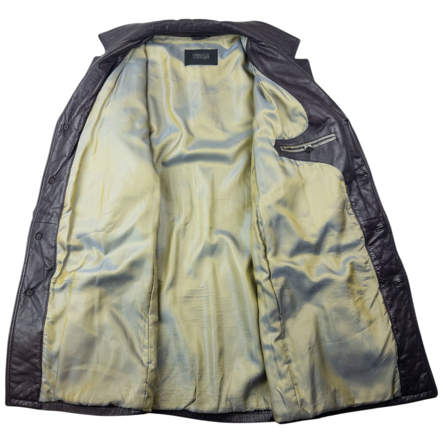 Vintage 2000s Versace Classic V2 Leather Jacket Size XXL | XXL, Green
