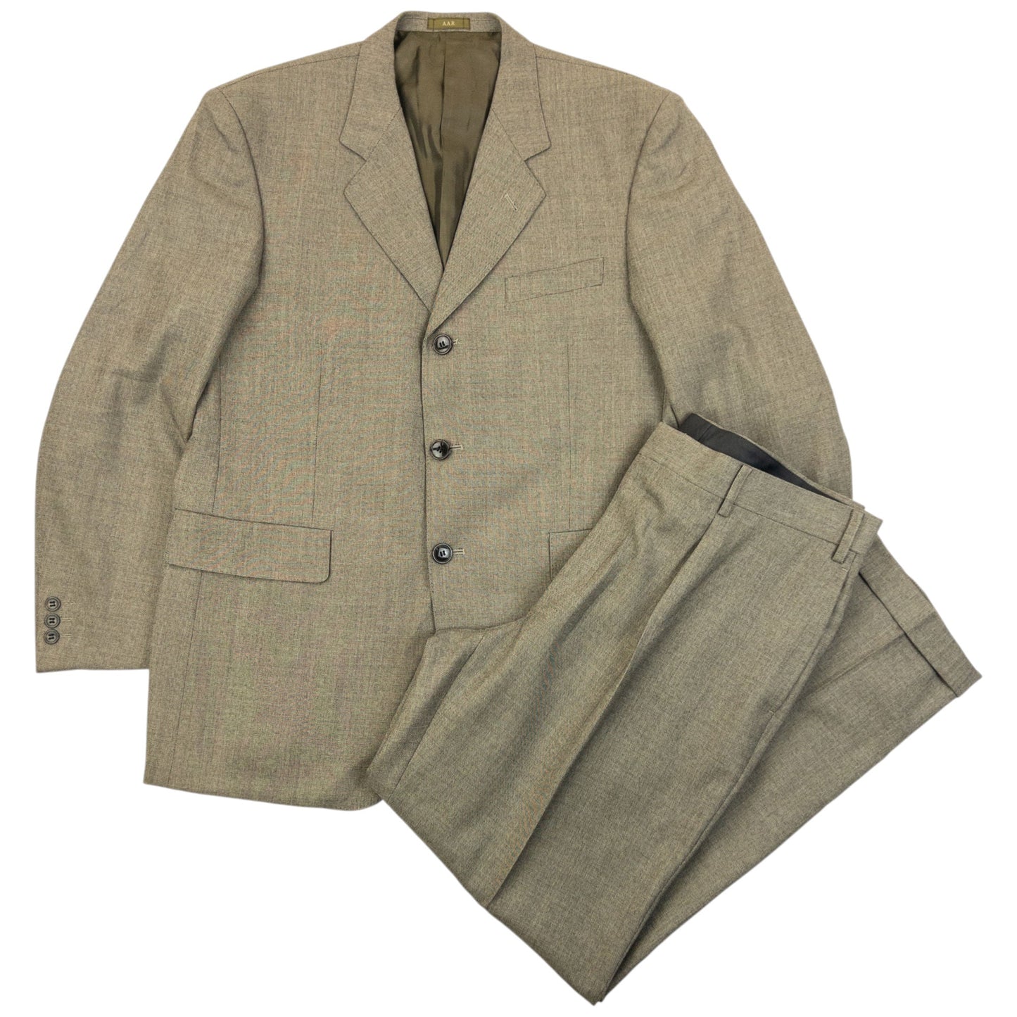 Vintage 90s Yohji Yamamoto A.A.R Jacket & Trousers Suit Set Size XXL | XXL, Beige