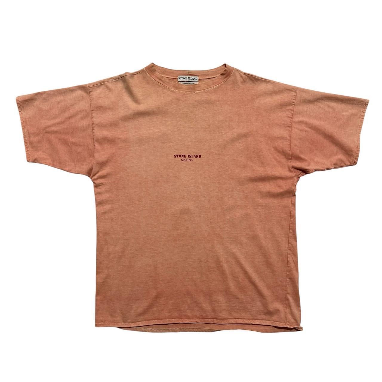 Stone Island S/S 1995 Marina T-Shirt | Large, Coral