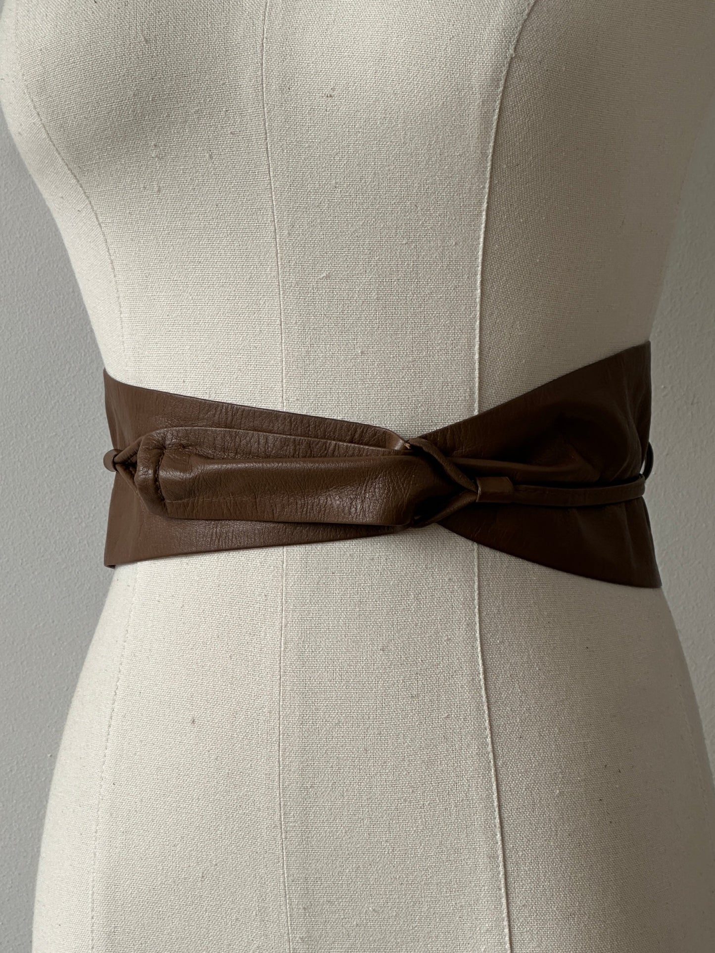 Jaeger 1990s Leather Chunky Wrap Belt - One size