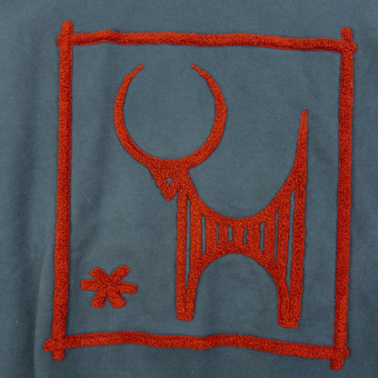 Vintage 90s YSL Yves Saint Laurent Applique Sweatshirt Size S | Small, Grey