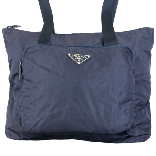 Vintage 90s Prada Shoulder Bag | O/S, Blue