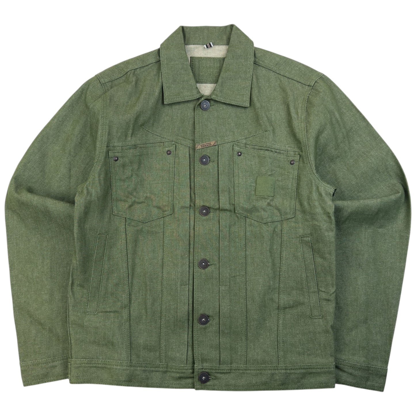 Vintage 2000s Marithe + Francois Girbaud Button Up Denim Jacket Size M | Medium, Green
