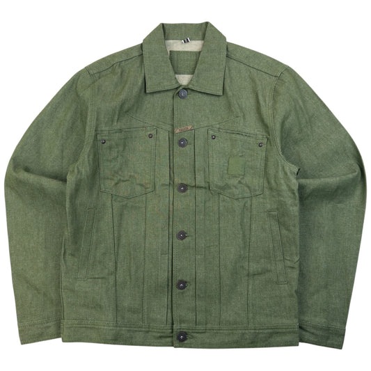 Vintage 2000s Marithe + Francois Girbaud Button Up Denim Jacket Size M | Medium, Green