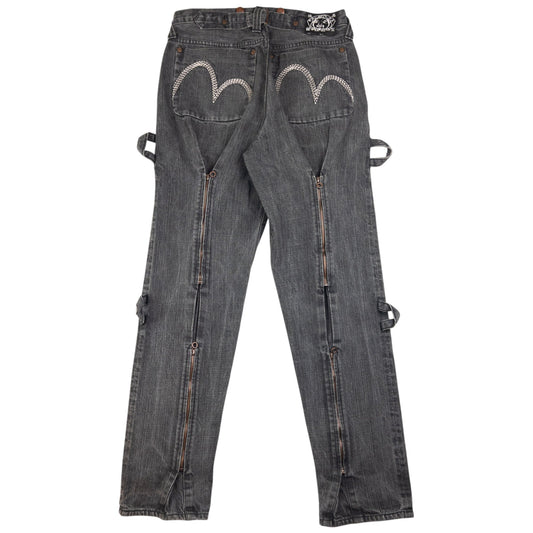 Vintage Evisu Zip Bondage Double Gull Japanese Denim Jeans Size W29