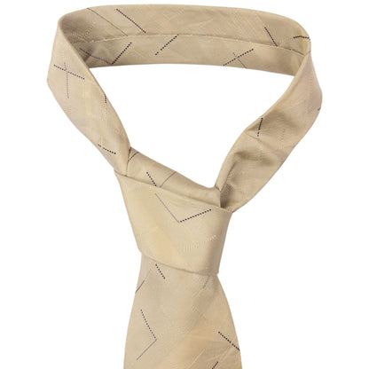 Vintage Issey Miyake Pattern Silk Tie | O/S, Beige