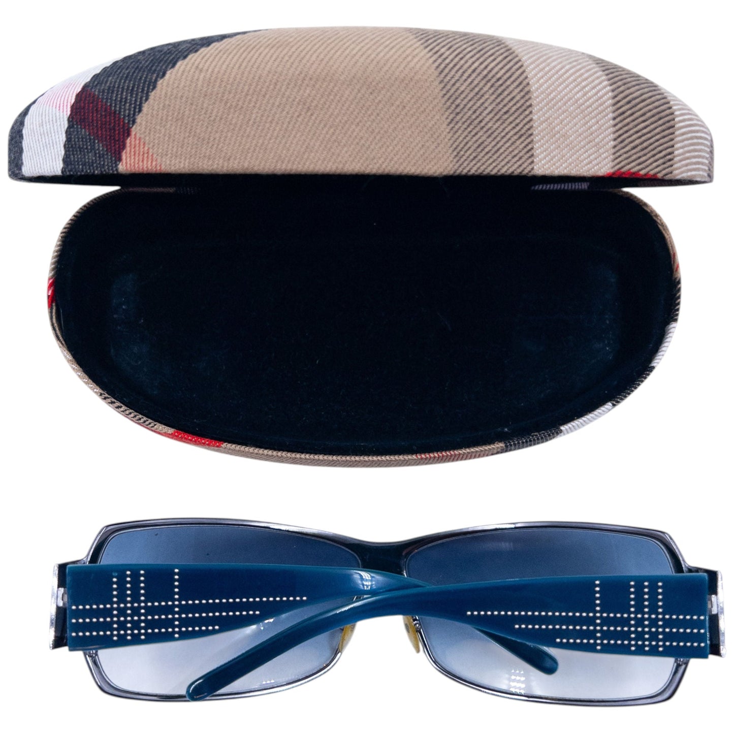 Vintage Burberry Nova Check Studded Glasses