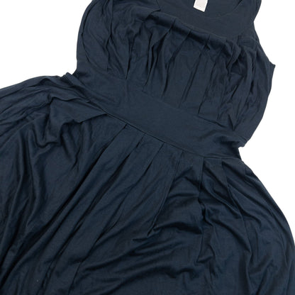 Vintage 2000s Issey Miyake Fete Pleated Dress Womens Size M | Medium, Navy