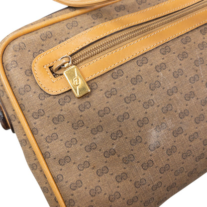 Vintage 80s Gucci Monogram Leather Crossbody Bag