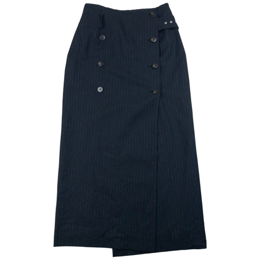 Vintage 80s Jean Paul Gaultier Pinstrope Skirt Womens Size W24 | W24, Black