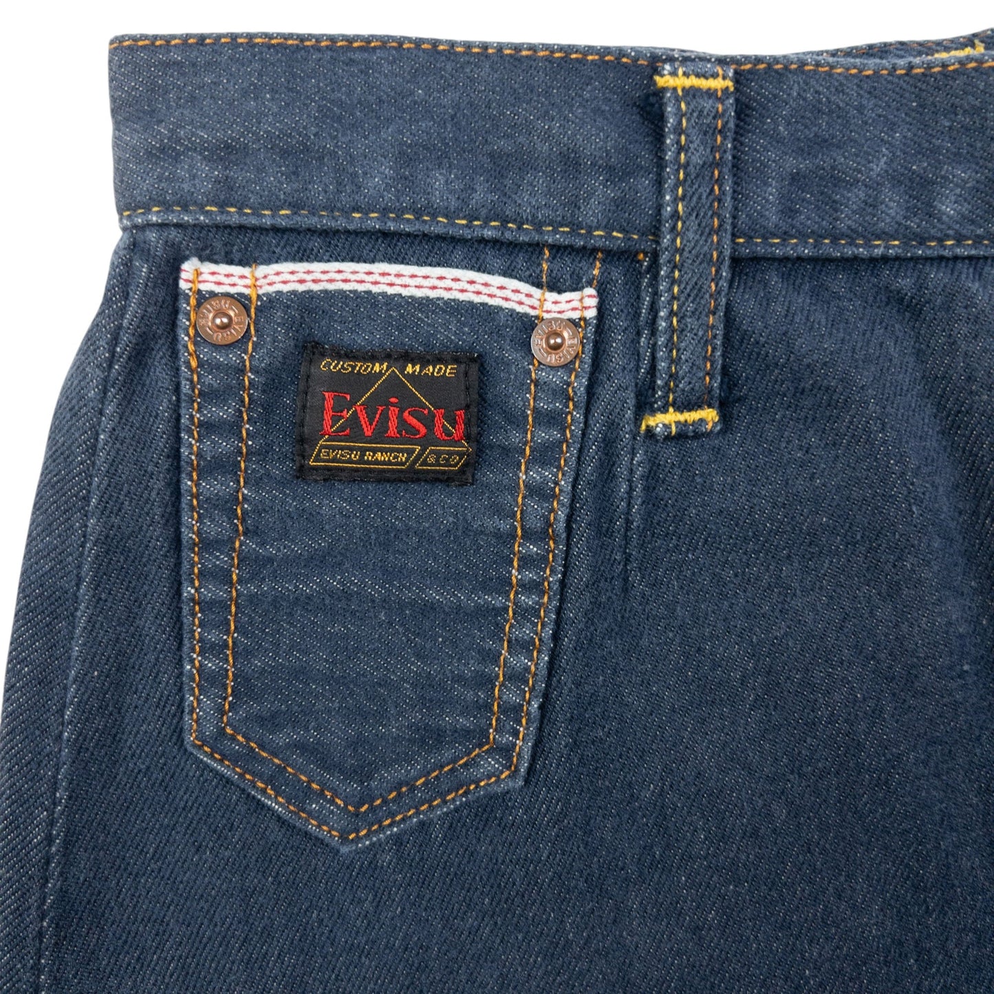 Vintage Evisu Double Gull Embroidered Japanese Denim Skirt Womens Size W26