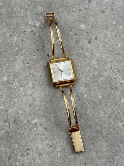 Vintage Festina 1970s Swiss Gold Tone Bracelet Mechanical Watch