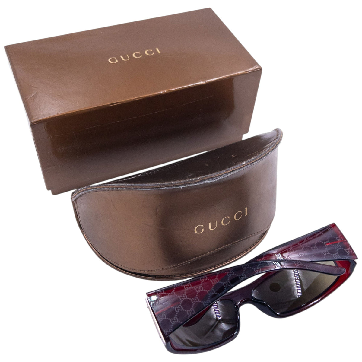 Vintage 2004 Gucci By Tom Ford Monogram Sunglasses | O/S, Khaki