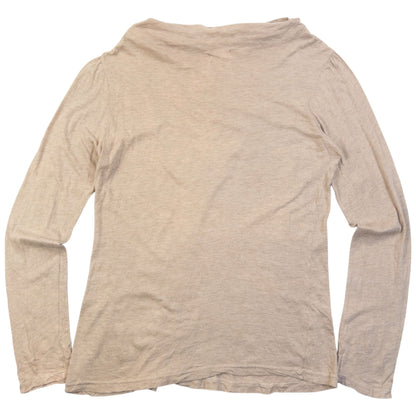 Vintage 90s Plantation By Issey Miyake Cowl Neck Top Womens | Medium, Beige