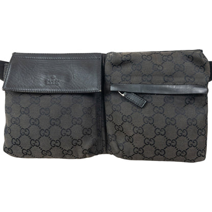 Vintage 2000s Gucci Monogram Crossbody Bag | O/S, Black
