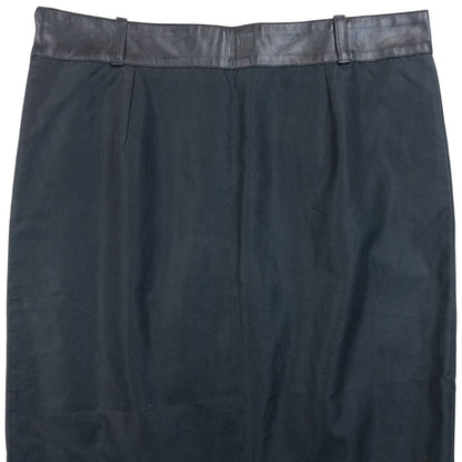 Vintage 90s Gucci By Tom Ford Leather Waist Skirt Womens Size W27 | W27, Black