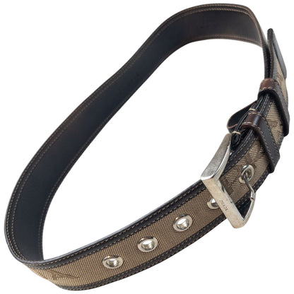 Vintage 90s Prada Leather Belt Size W26 | O/S, Brown