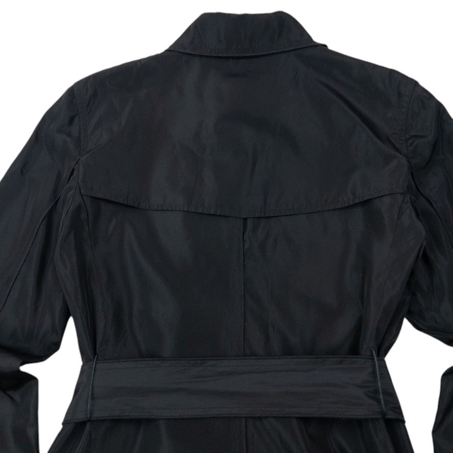 Vintage Dolce & Gabbana Belt Waist Ruffle Jacket Womens Size M | Medium, Black