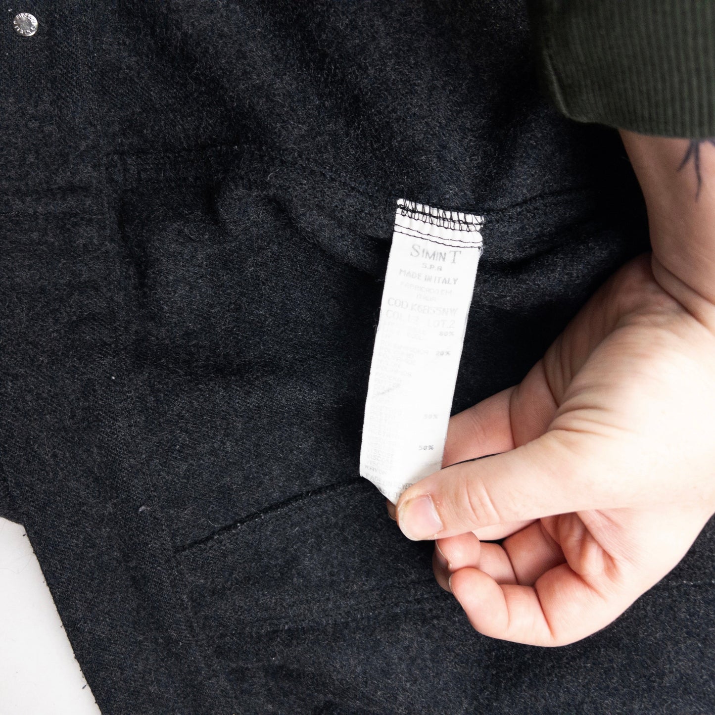 Vintage Armani Jeans Wool Button Up Jacket Size S