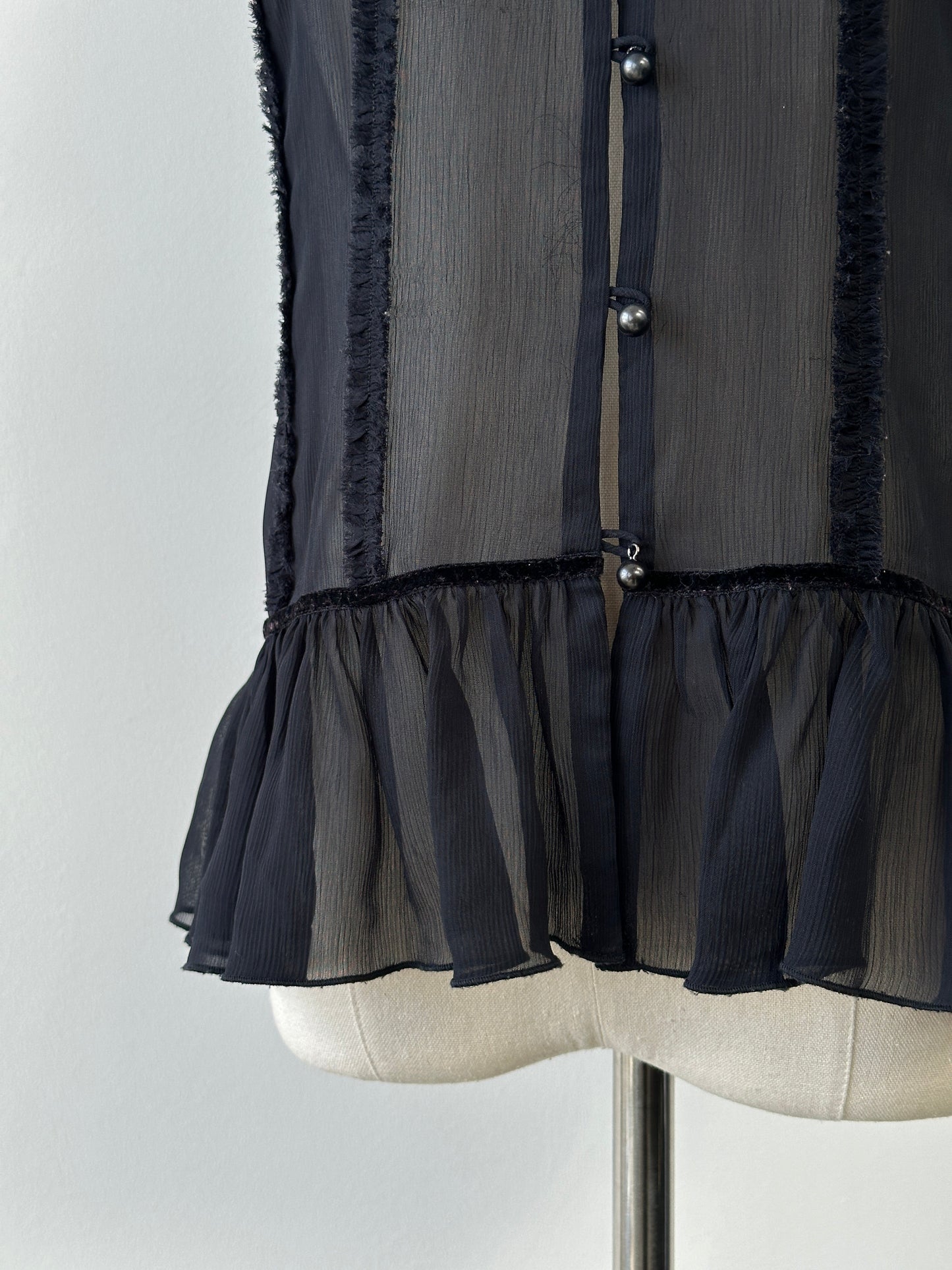 Vintage 2000s Sheer Sleeveless Top - S