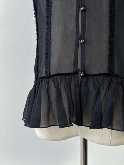 Vintage 2000s Sheer Sleeveless Top - S