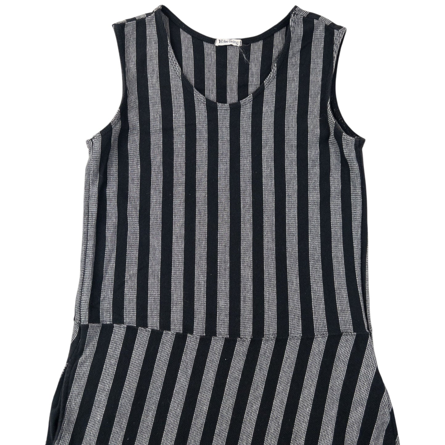 Vintage 90s Yohji Yamamoto Striped Maxi Dress Womens Size M | Medium, Black