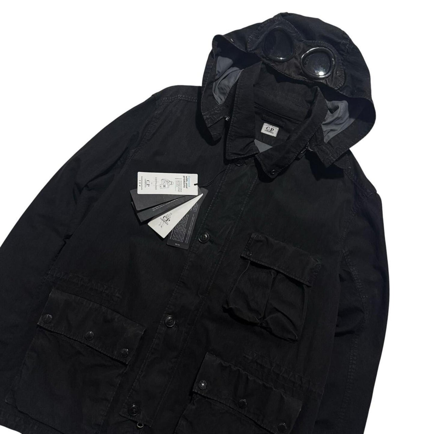CP Company 50 Fili Goggle Jacket | XL, Black
