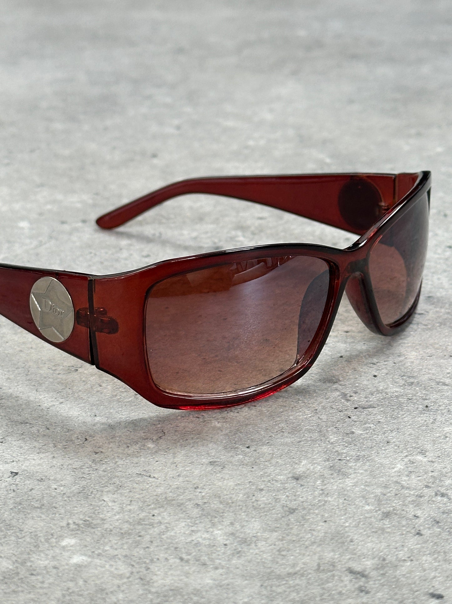 Christian Dior 1990s Star Square Logo Sunglasses