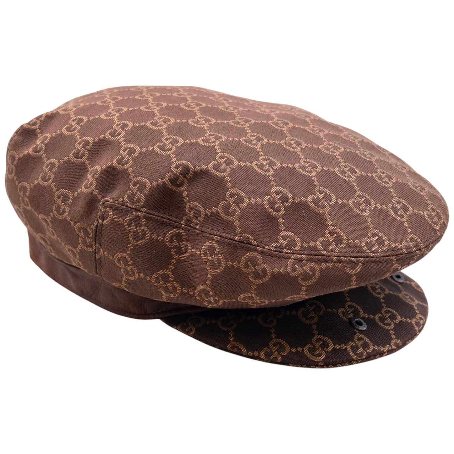 Vintage 2000s Gucci Monogram Flat Cap Size L | O/S, Brown