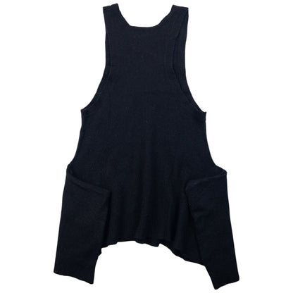 Vintage 90s Yohji Yamamoto Wool Vest Top Womens Size S | Small, Black