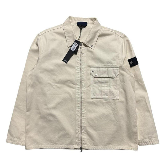 Stone Island Denim Research Overshirt | XXL, Off-white
