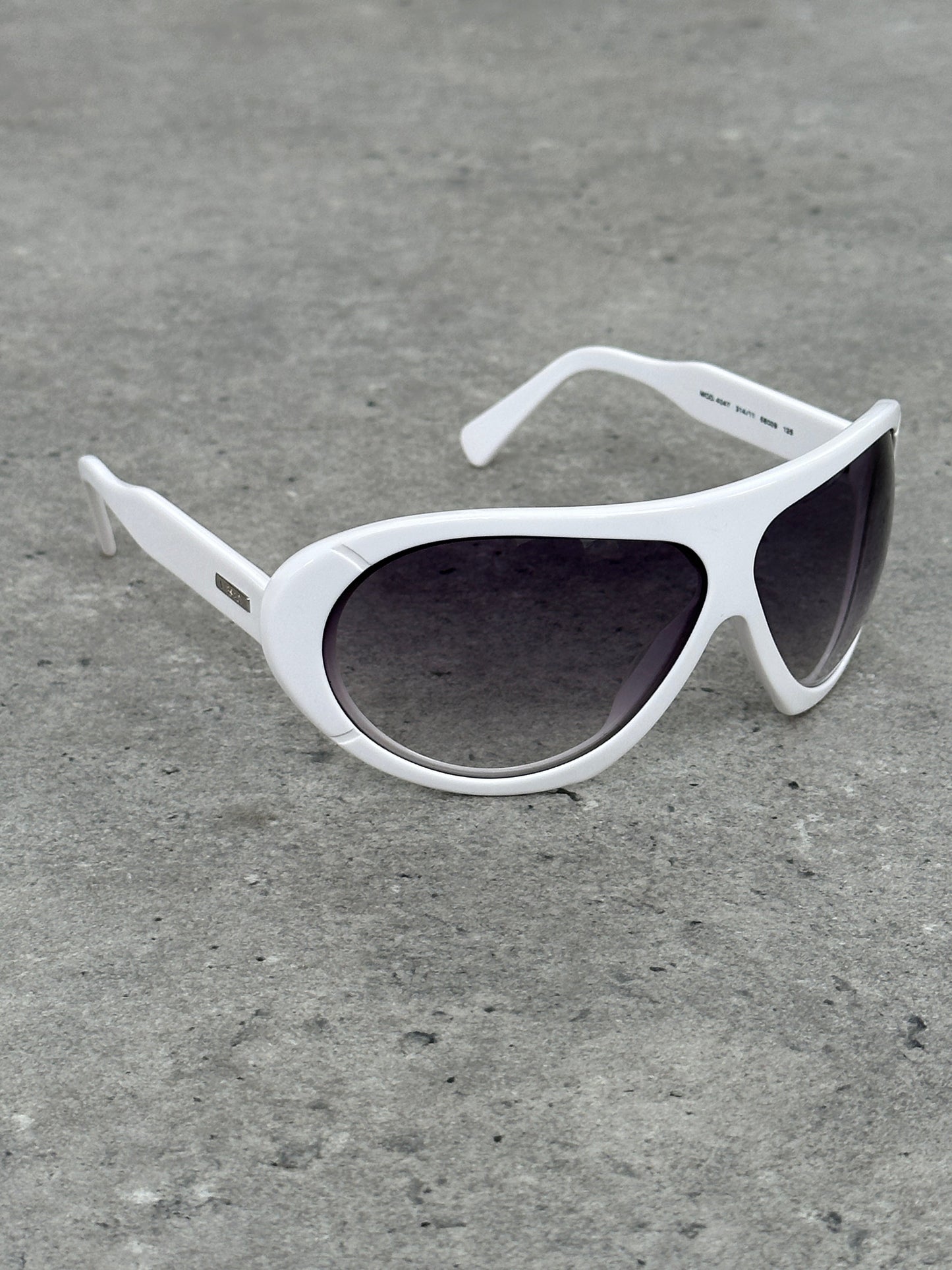 Versace 2000s Oversized Shield Logo Sunglasses
