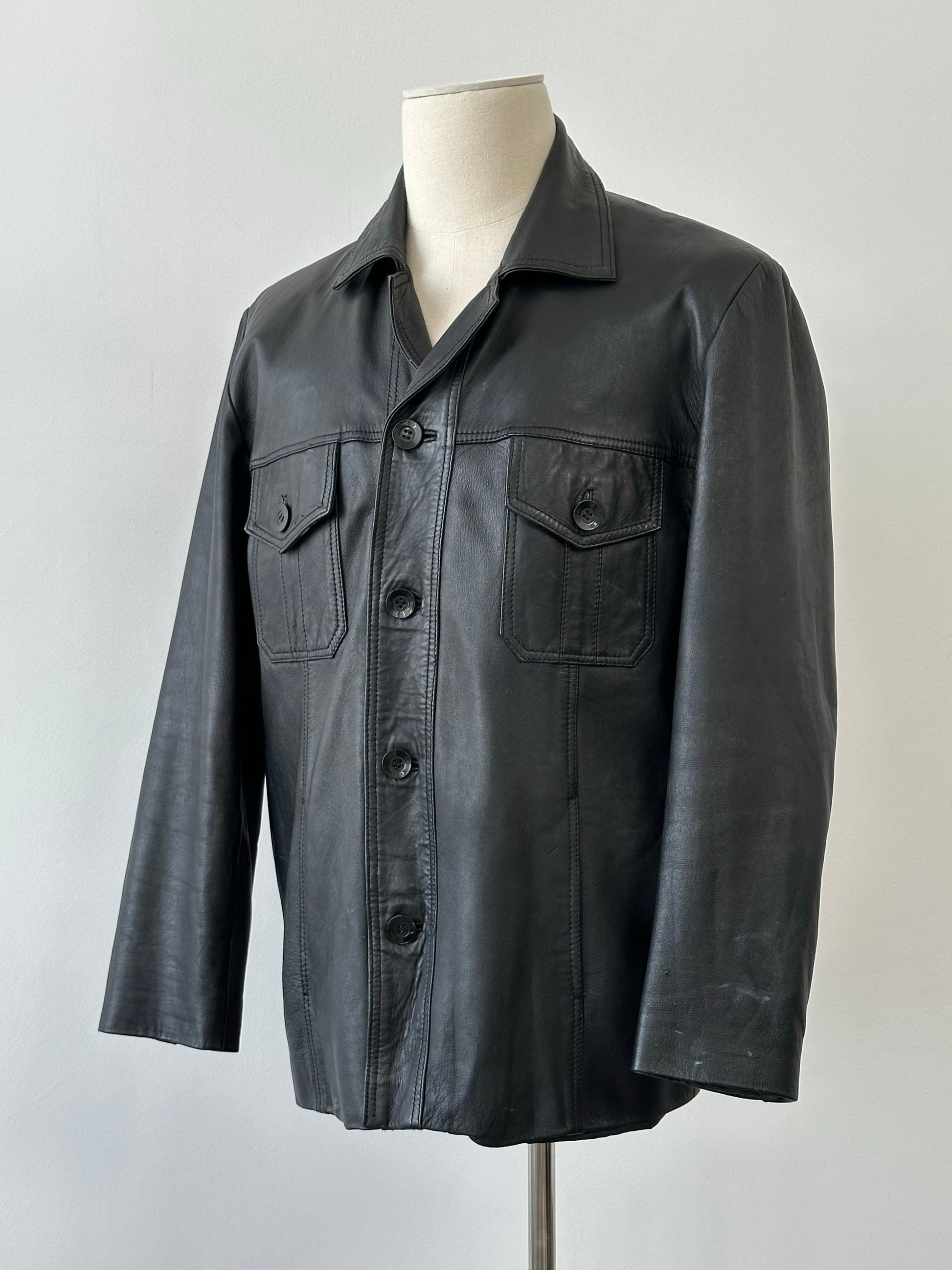 Vintage 1990s Leather Jacket - M