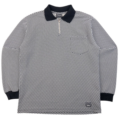 Vintage 90s Versace Jeans Couture Checkered Q Zip Polo Sweatshirt Size S | Small, Multicoloured