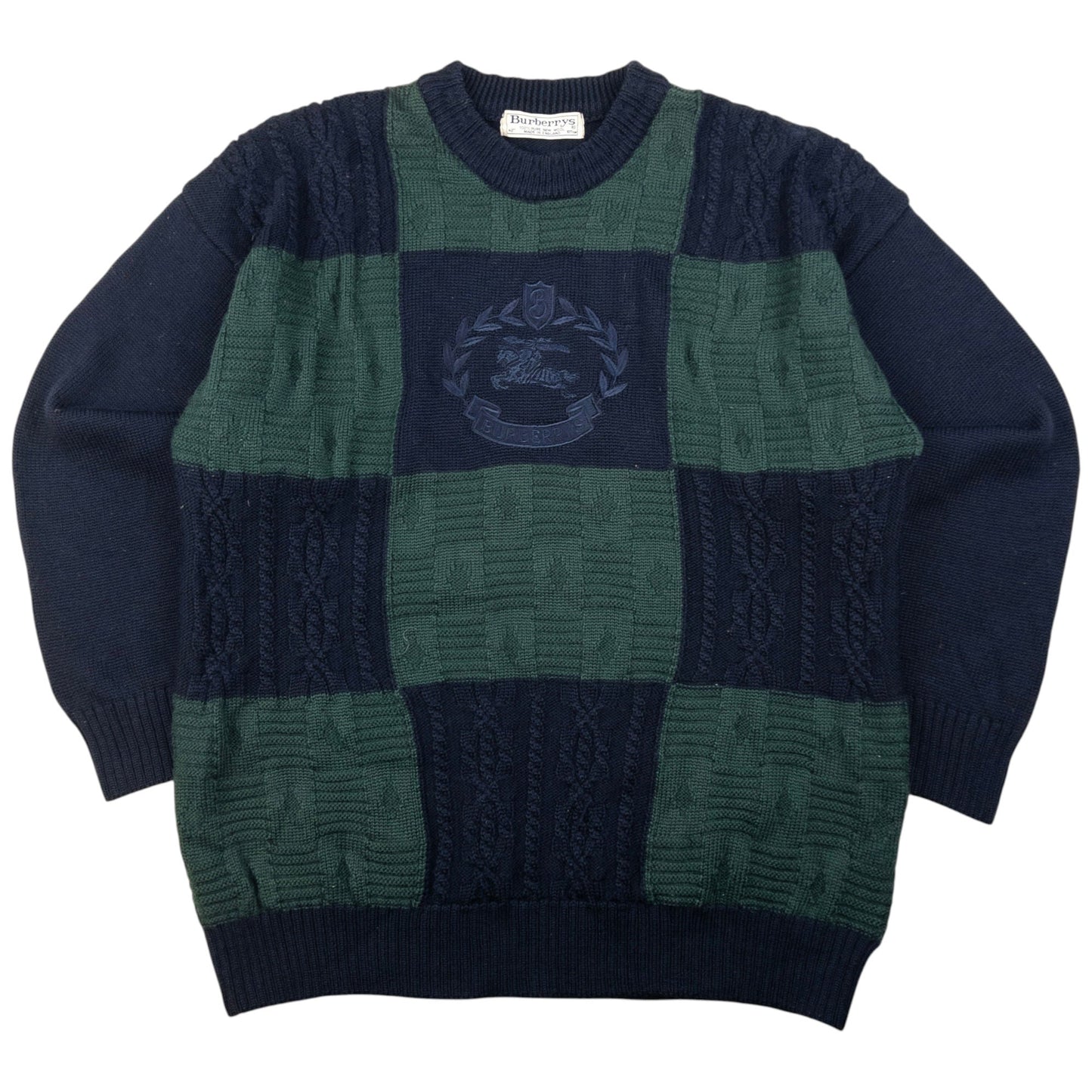 Vintage Burberry Embroidered Knit Jumper Size M