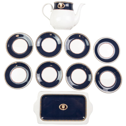 Vintage Burberry Nova Check Fine Bone China Tea Set