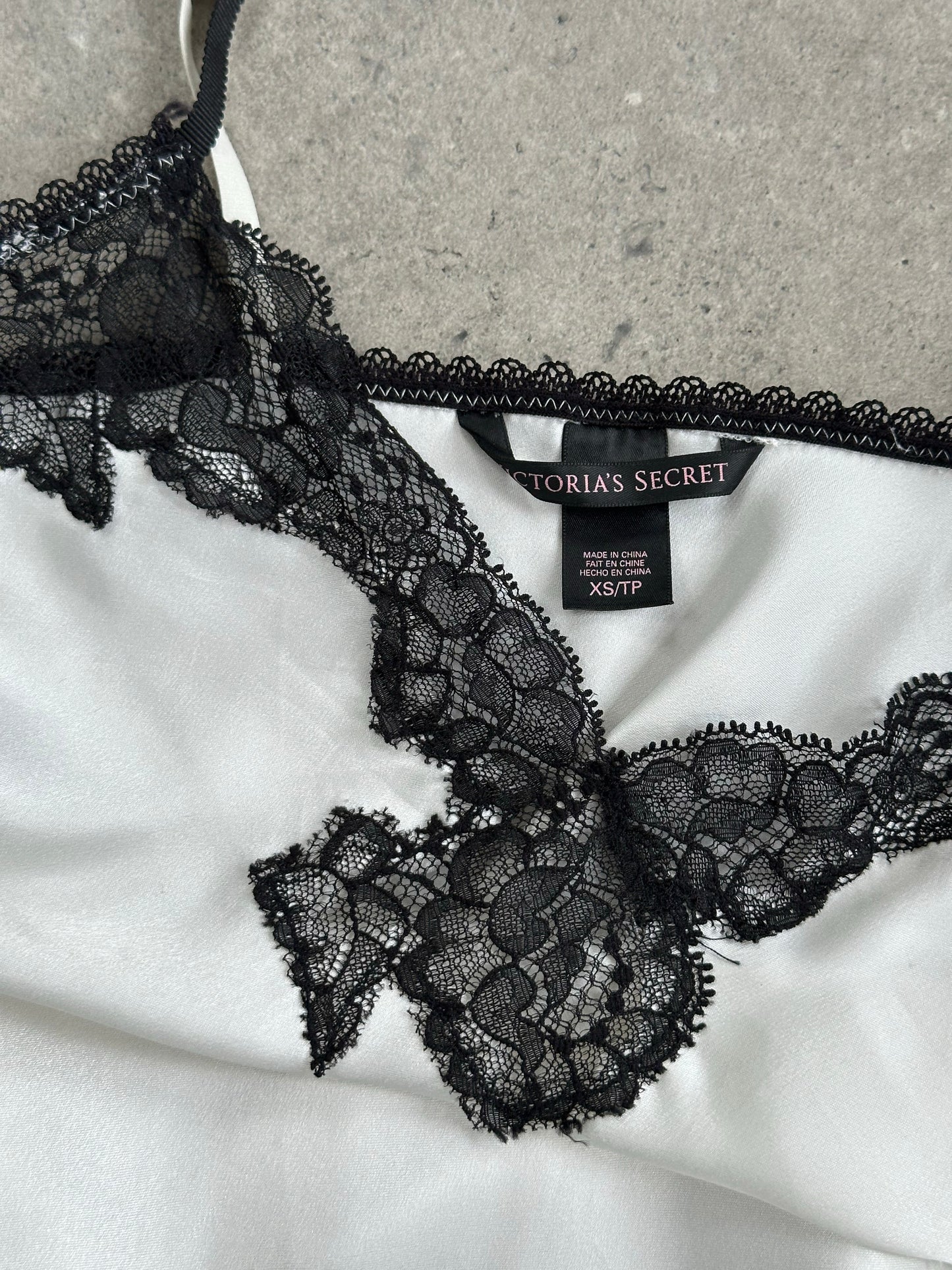 Victoria's Secret 2000s Satin Lace Mini Slip Dress - XS/S