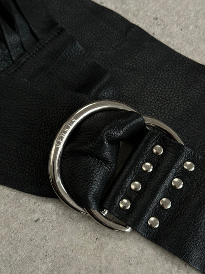 Gianni Versace Versus 1990s Leather Chunky Belt