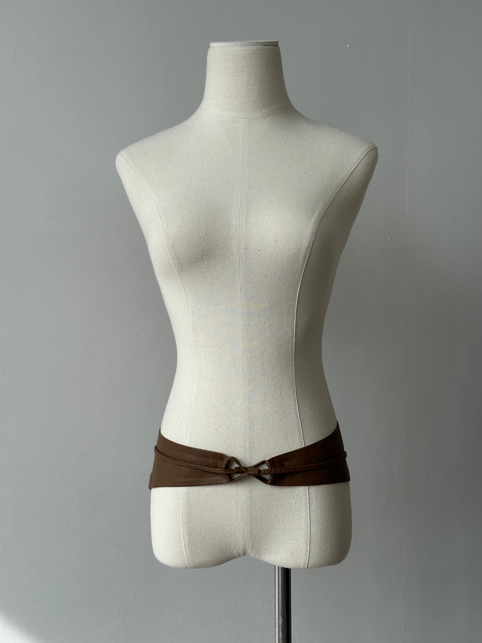 Jaeger 1990s Leather Chunky Wrap Belt - One size