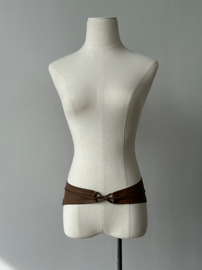 Jaeger 1990s Leather Chunky Wrap Belt - One size