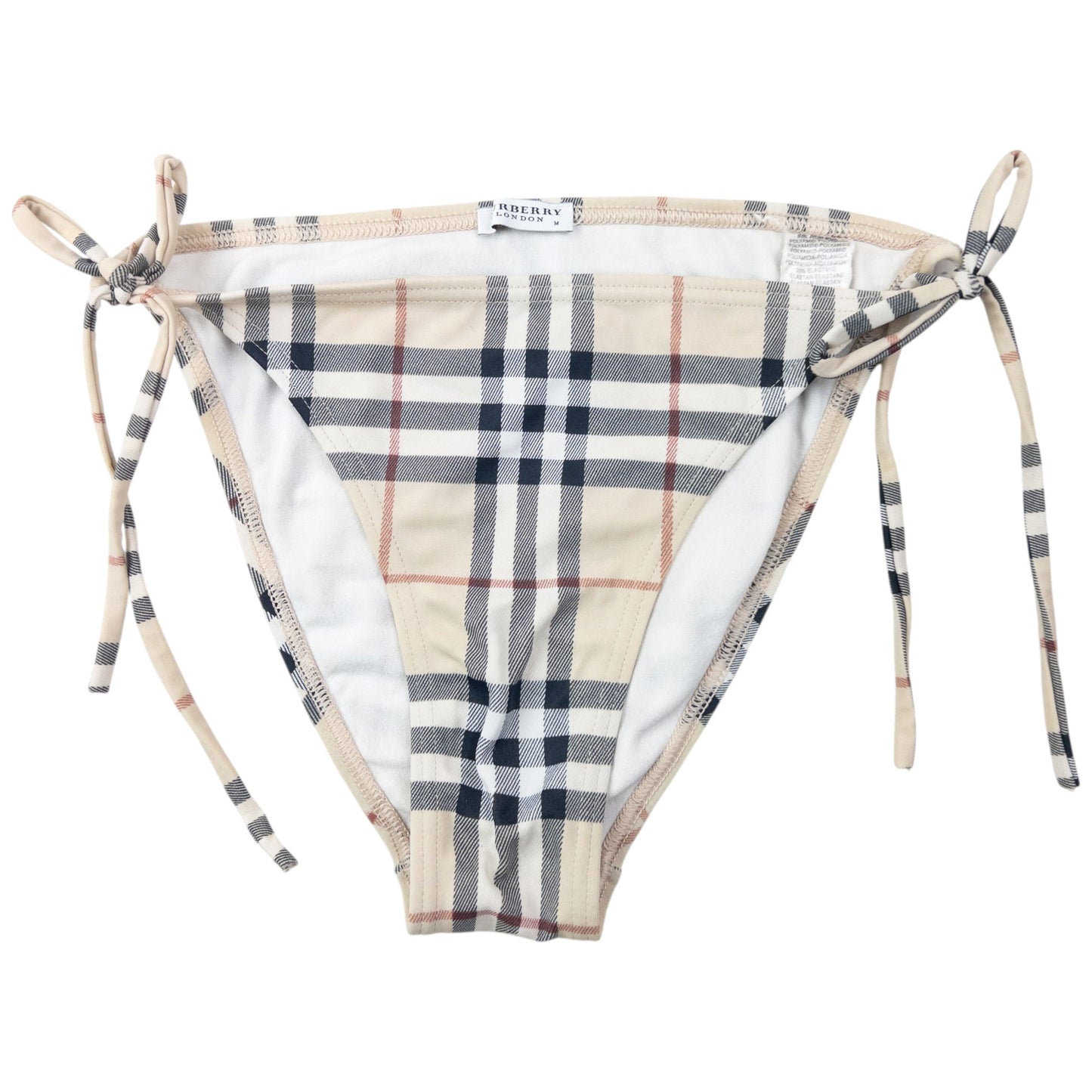 Vintage 2000s Burberry Nova Check Bikini Set Womens Size M | O/S, Cream