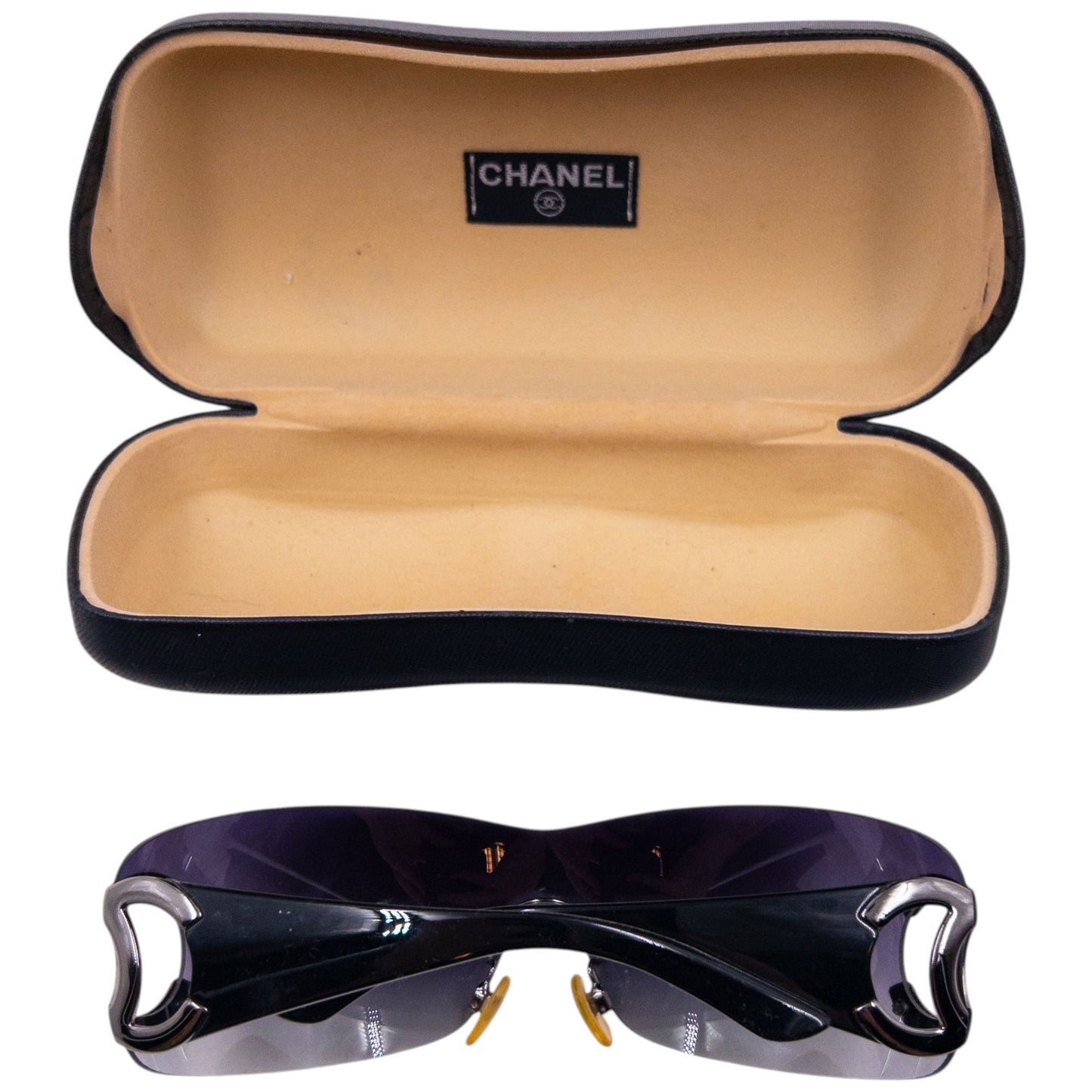Vintage 2000s Chanel Rimless Sunglasses | O/S, Black