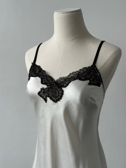Victoria's Secret 2000s Satin Lace Mini Slip Dress - XS/S